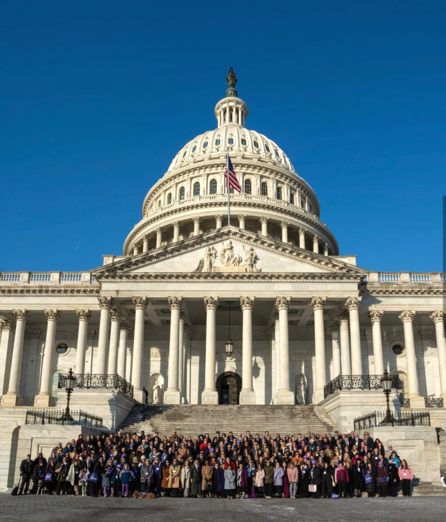 Hundreds of Headache on the Hill advocates gathered on the steps of the United States Capitol